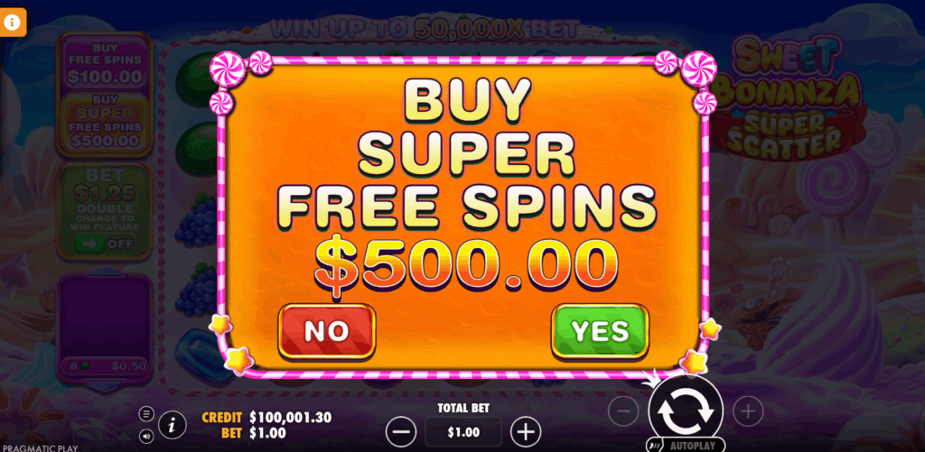 Sweet Bonanza Super Free Spins